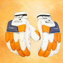 MACE ProLite Batting Gloves - Junior Premium Range - Orange-White-Navy