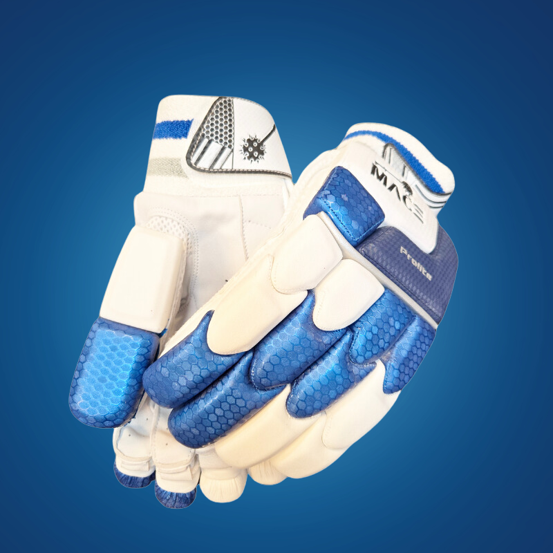 MACE ProLite Batting Gloves - Junior Premium Range - Aqua-White-Navy
